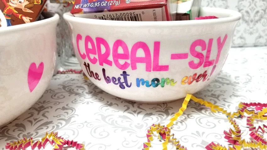 Finished Best Mom Ever cereal bowl.