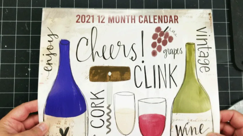 Front of the wine calendar from Dollar Tree
