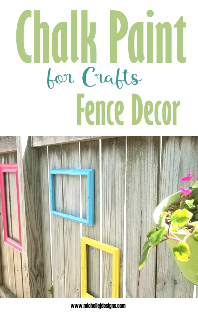 Finished frames hung on our drab fence to add color to our outdoor space.  I love them