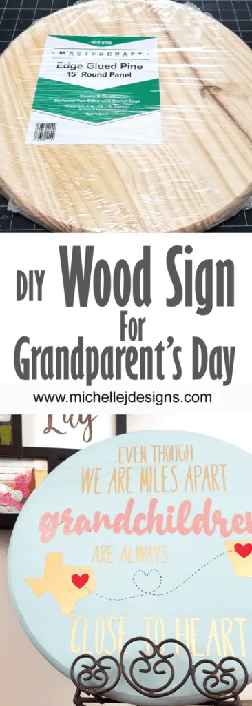 Finished DIY wood sign for Grandparent's Day featuring StyletechCraft vinyl.