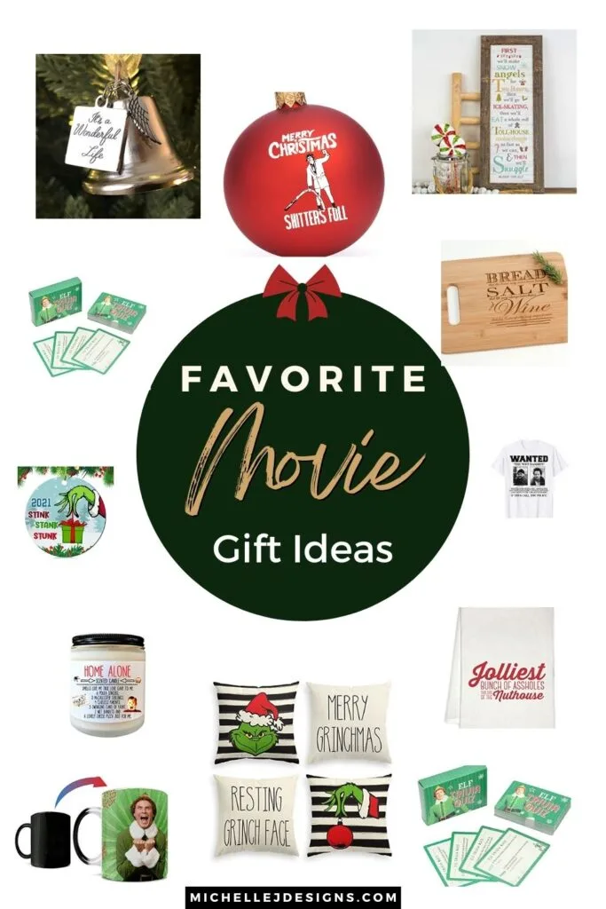 christmas movie gift ideas pin collage with text overlay