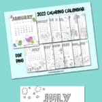 A peek at all of the coloring pages in this wall calendar.