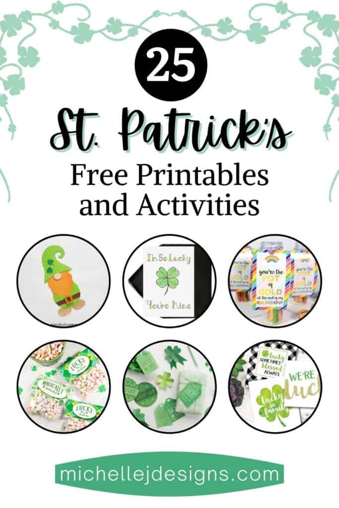 St. Patrick's Day Printables pin collage