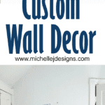 Finished wall decor gallery wall using colorful removable vinyl