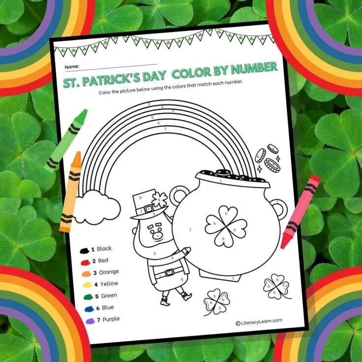 Image for St. Patrick&rsquo;s Day Color by Number