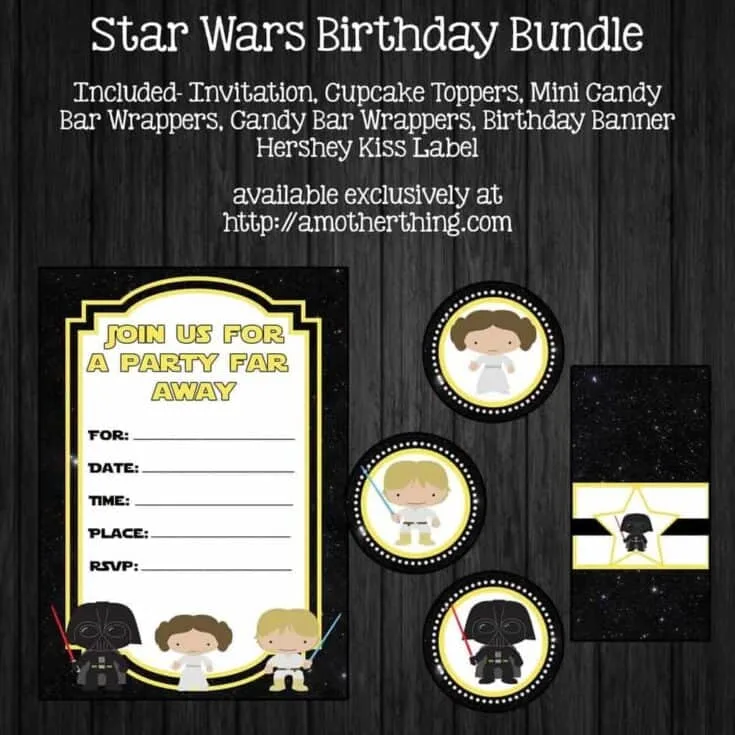 Image for Free Printable Star Wars Birthday Bundle