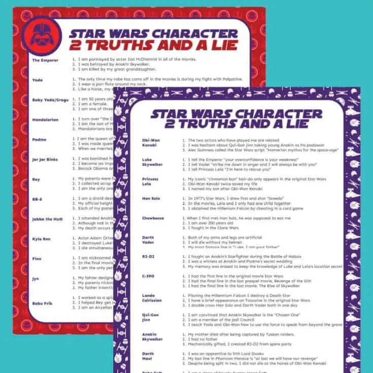 Image for Star Wars Two Truths and a Lie