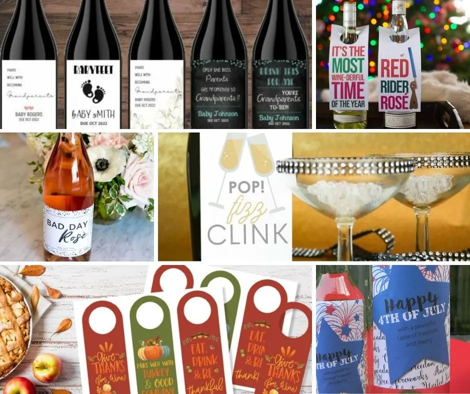 wine bottle labels free print