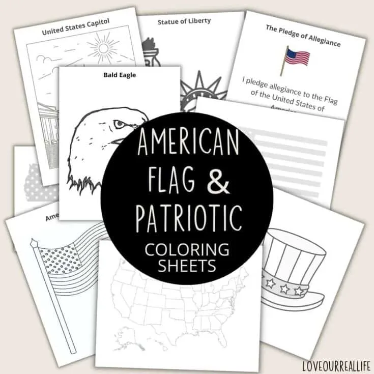 Image for FREE American Flag & USA Coloring Pages 