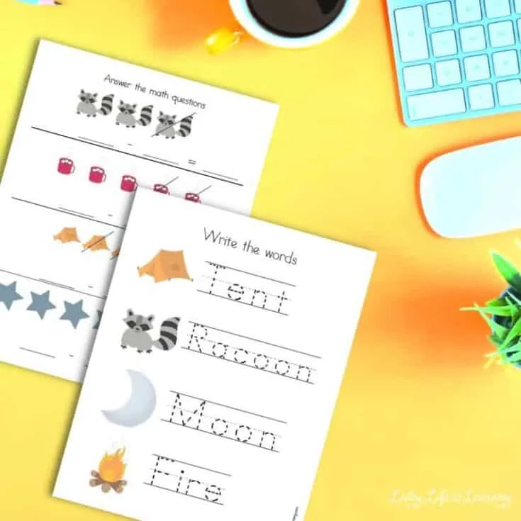 Image for Preschool Camping Printables