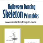 Pinterest photo of dancing skeleton printables