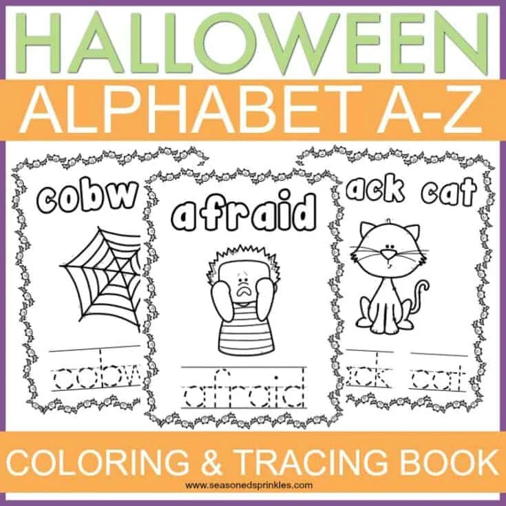 Image for Halloween Alphabet Printables and Coloring Pages