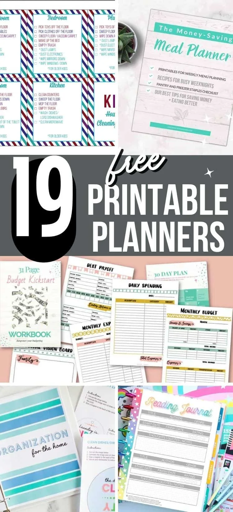 pin collage with text printable planners