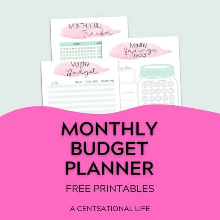 Image for Free Budget Printables Monthly Budget Planner
