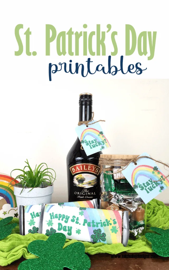 Finished candy bar wrapper and gift tags