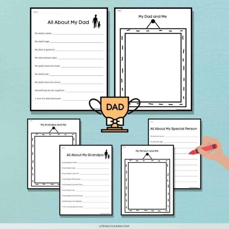Image for All About Dad, Grandpa & Special Person Printables 