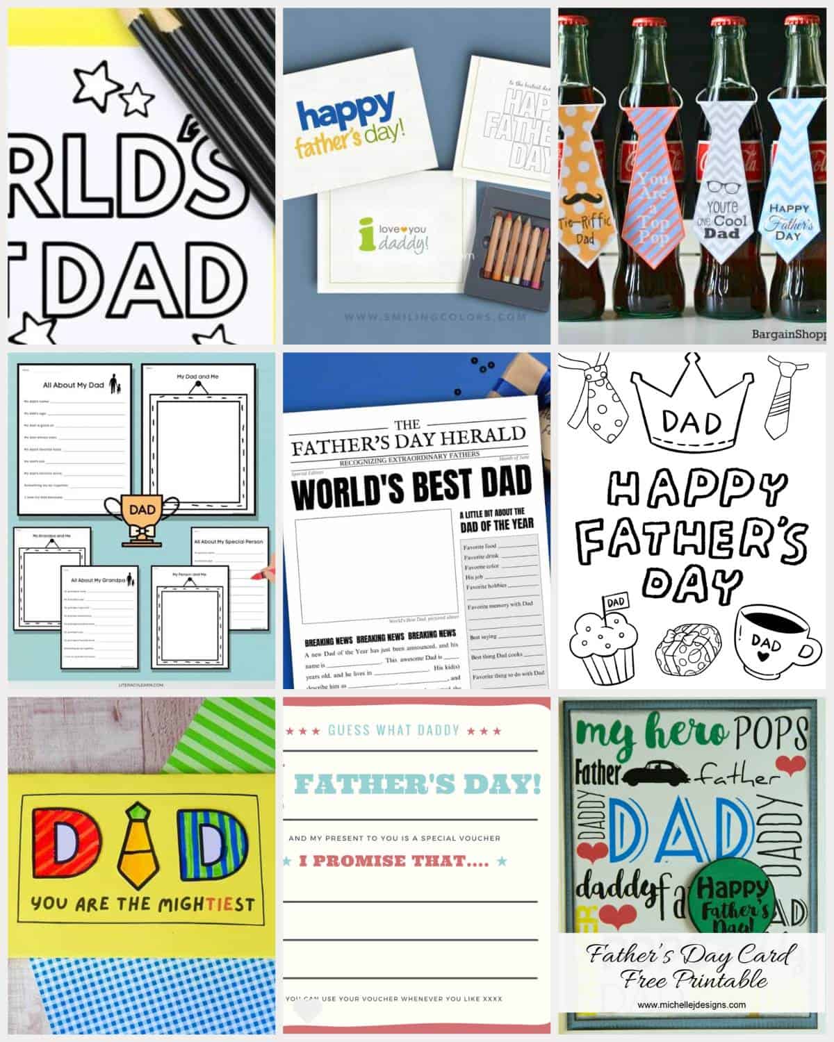 Father's Day Printables collage