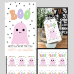 Pink Ghost Halloween Tag