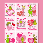 Front and back pics of the Grinch Valentine Printables!