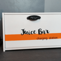 Guest Room Juice Bar - www.michellejdesigns.com - let me show you how I created a juice bar charging station for our guest room!