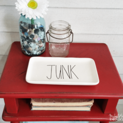 Red is not a color I use too often but after completing this painted red table my mind has been changed. The color along with the distressing turned out perfectly! www.michellejdesigns.com