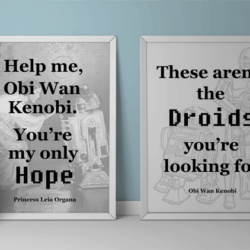 It is the 40th anniversary of Star Wars A New Hope. I created some Star Wars Printables that can be displayed in your home with pride! www.michellejdesigns.com