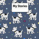 Black & White Puppies Stories Book