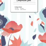 Teal Red & Blue Floral Comp Book