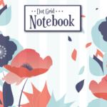 Teal Red & Blue Floral Dot Grid