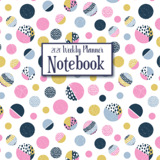 2020 Planner book with colorful polka dots