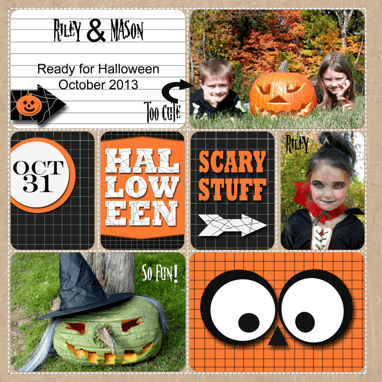 October 31 - Project Life Set $2.99- https://michellejdesigns.com - An adorable set of cards to be used on digital or printed for cards or scrapbook pages - #projectlife, #halloween, #digitalscrapbooking