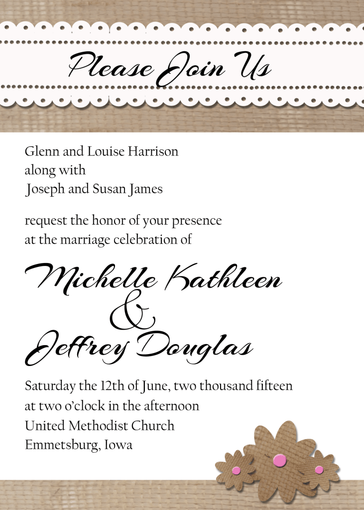 Burlap and Lace Wedding Suite - www,michellejdesigns.com