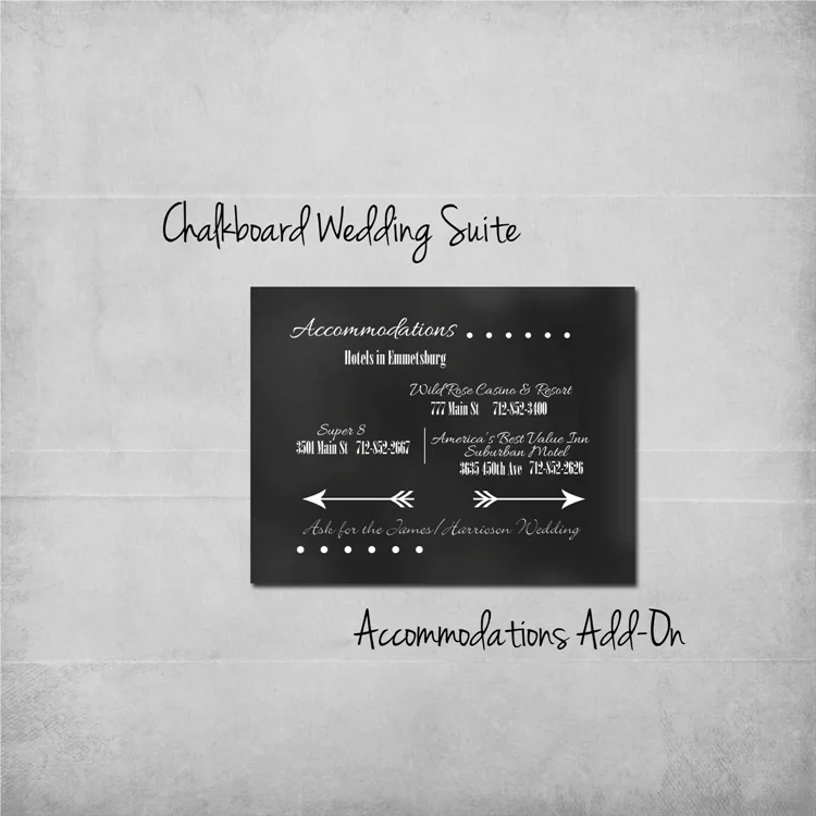 Chalkboard Accommodations Add-on - www.michellejdesigns.com