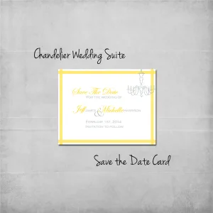 Chandelier Save the Date Add-On Card - www.michellejdesigns.com